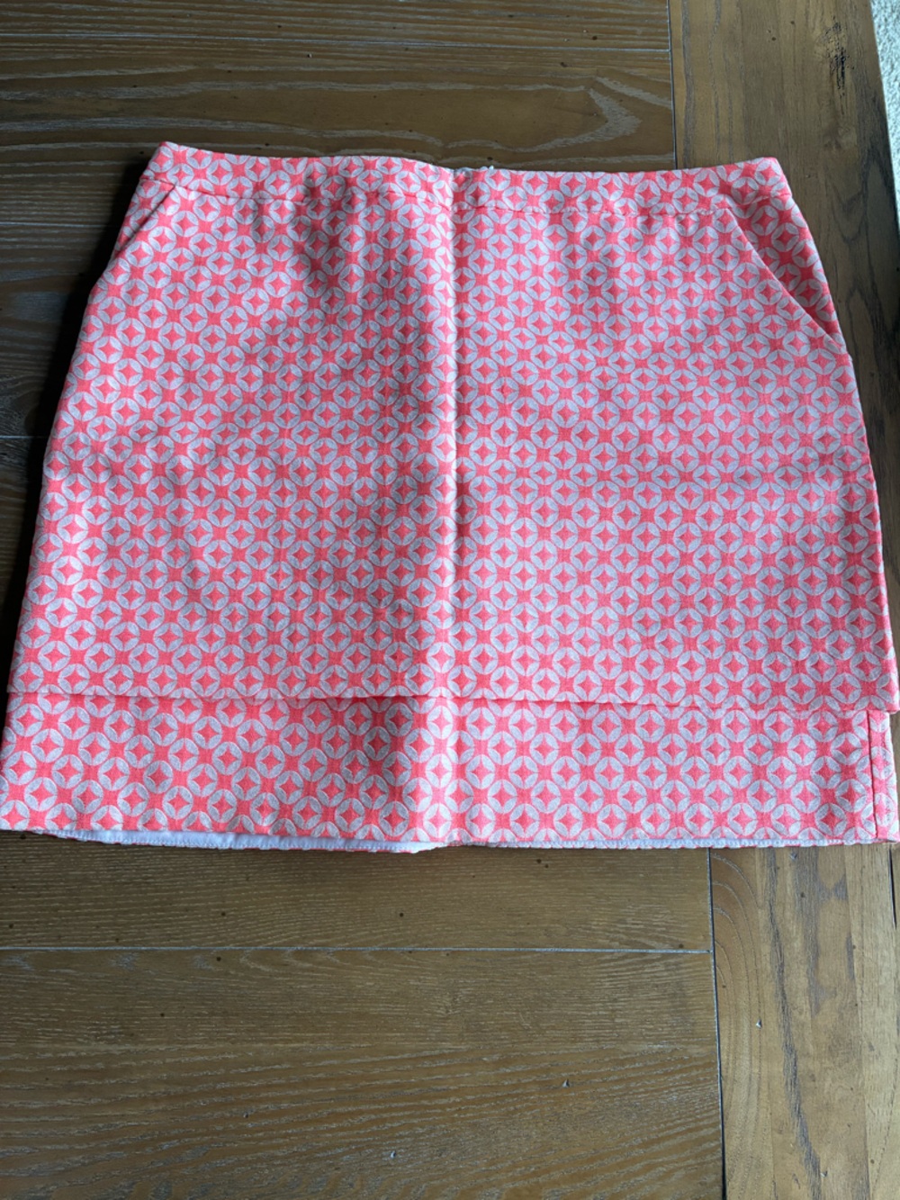 Jacob Coral Geometric Print Skirt